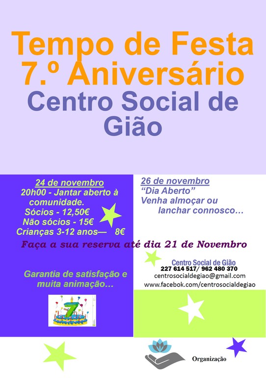 7.º Aniversário do Centro Social de Gião