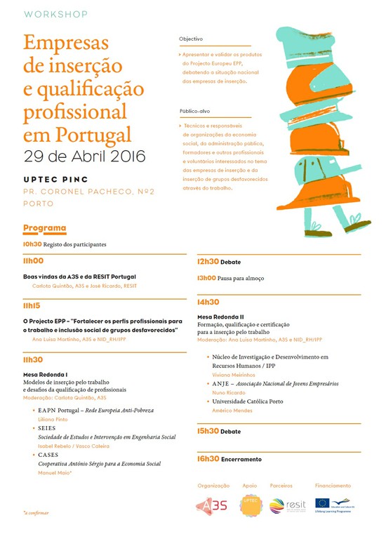 Workshop Empresas de inserção e qualificação profissional em Portugal
