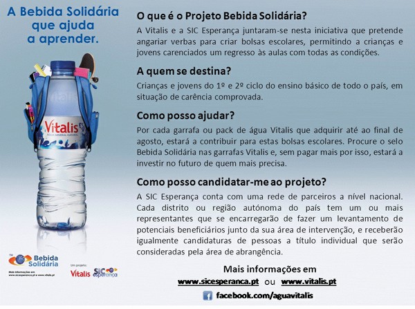 Cartaz Bebida Solidária