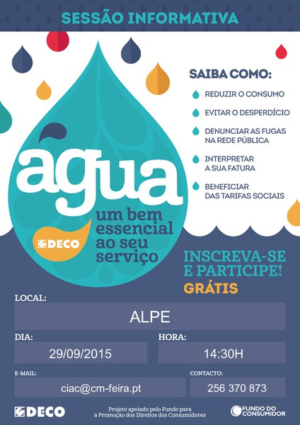 Sessão Informativa | Água - um bem essencial ao seu serviço