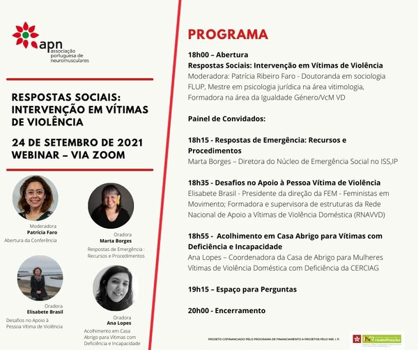 Webinar | Respostas Sociais: Intervenção em Vítimas de Violência