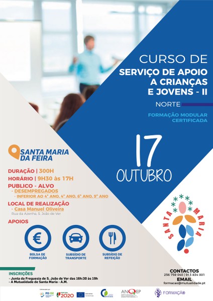 Curso de Serviço de Apoio a Crianças e Jovens