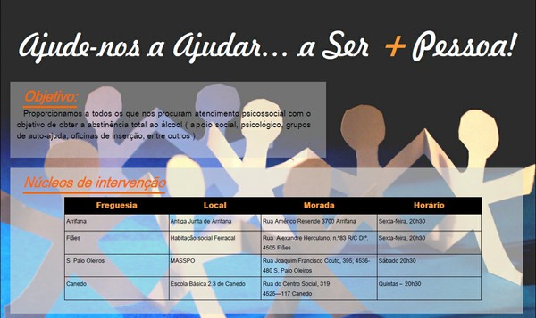 Cartaz ser+pessoa - reuniões de auto-ajuda