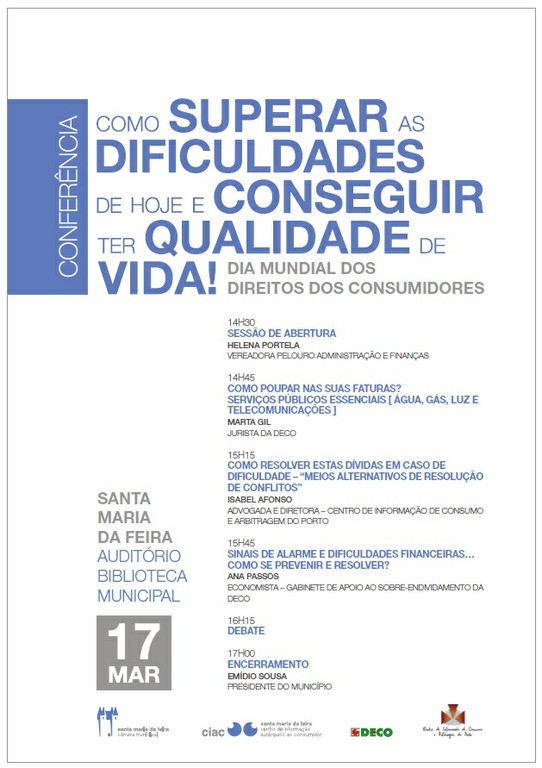 Conferência - “Gestão do Orçamento Familiar e como Evitar o Sobre-endividamento” 