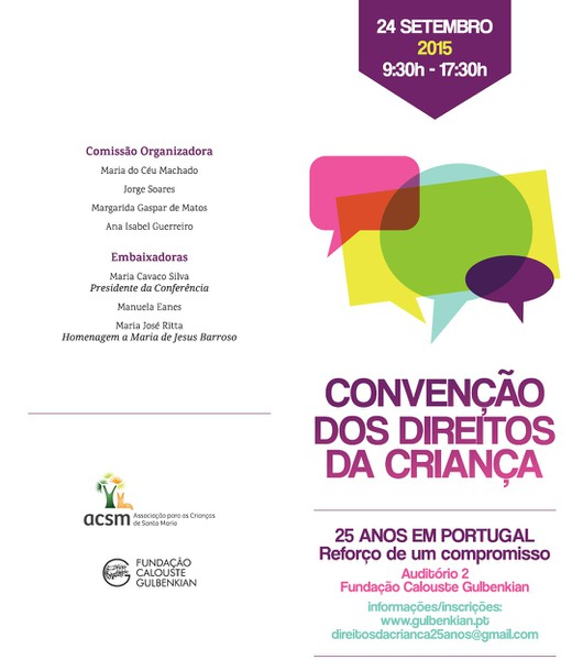 Convenção dos Direitos da Criança – 25 anos em Portugal