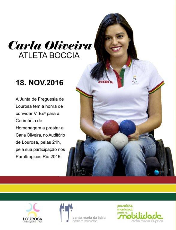 Homenagem a Carla Oliveira - atleta de Boccia