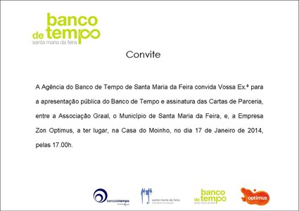 Convite - Banco de Tempo