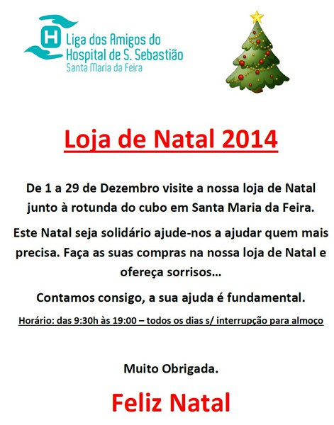 Loja de Natal - Liga dos Amigos do Hospital São Sebastião