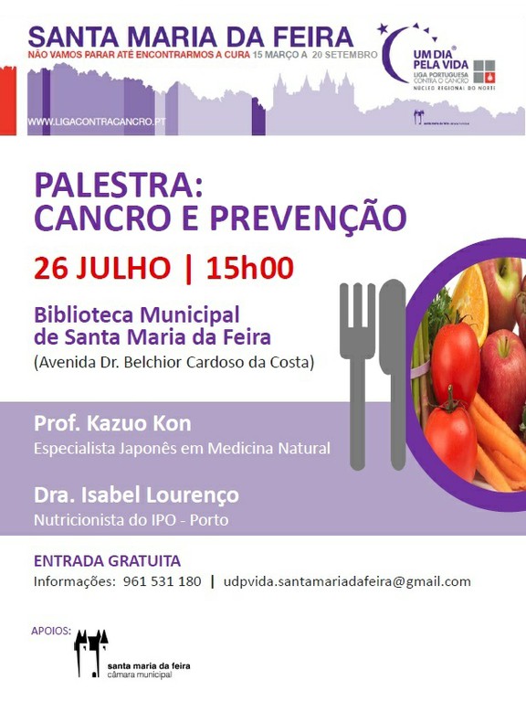 Cartaz Palestra Cancro e Prevenção