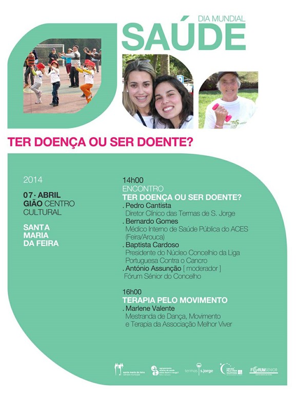 Cartaz ter doença ou ser doente