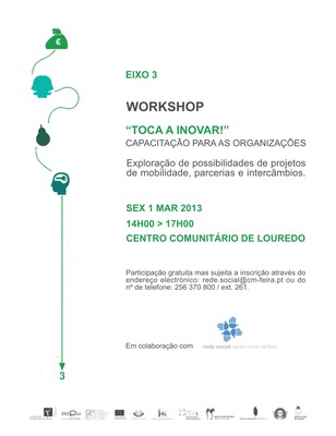 Cartaz workshop "Toca a Inovar"