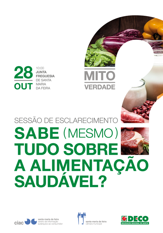 Sessão de Esclarecimento - Sabe (mesmo) tudo sobre a alimentação saudável?