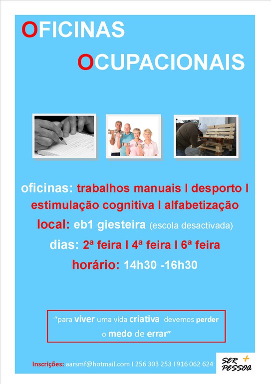 Cartaz Oficinas Ocupacionais