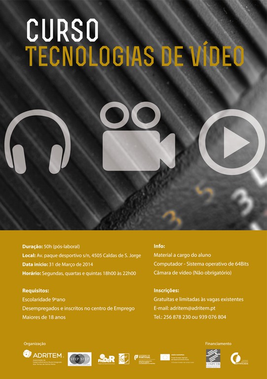 Curso de “Tecnologias de Vídeo” Abril