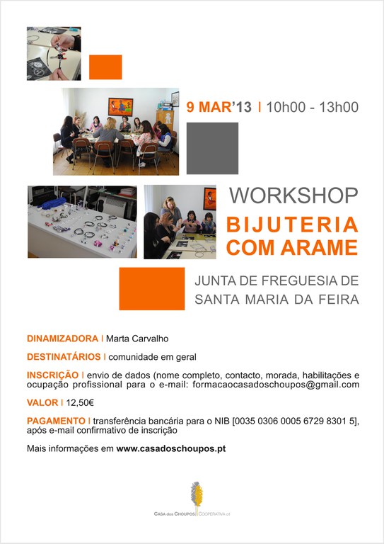 Workshop Bijuteria com Arame