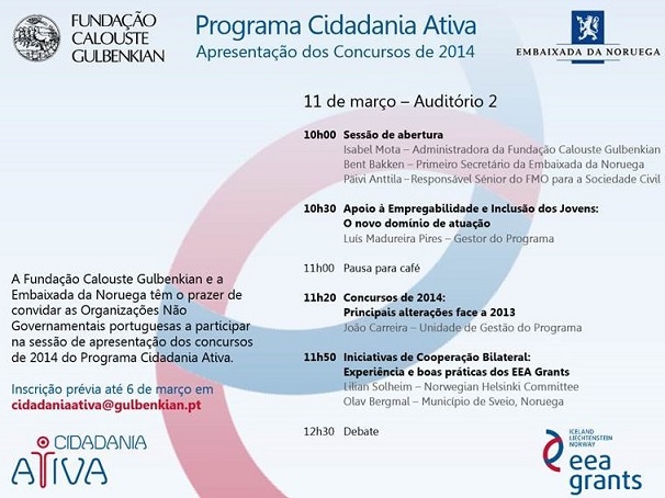 Lançamento concursos cidadania ativa